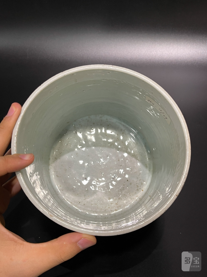 清康熙 青花山水松阁图笔筒 - 图13